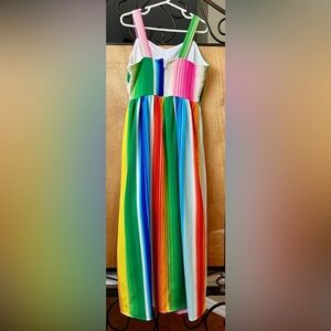 Colorful Striped Kids Casual Dress